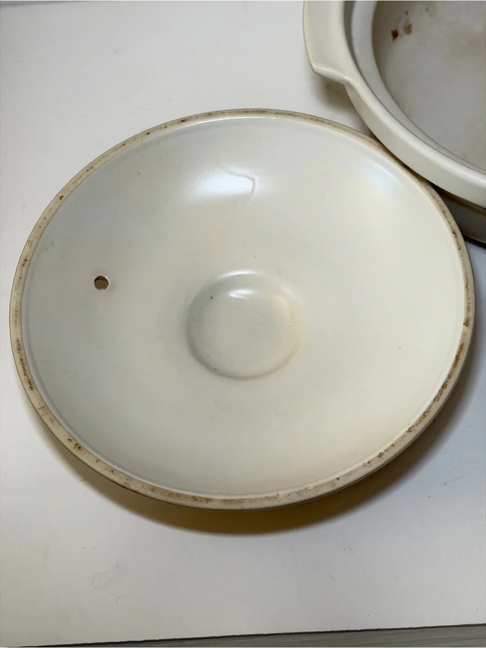 Large 11” Vintage Ceramic Donabe Clay Hot Pot Bowl with Lid